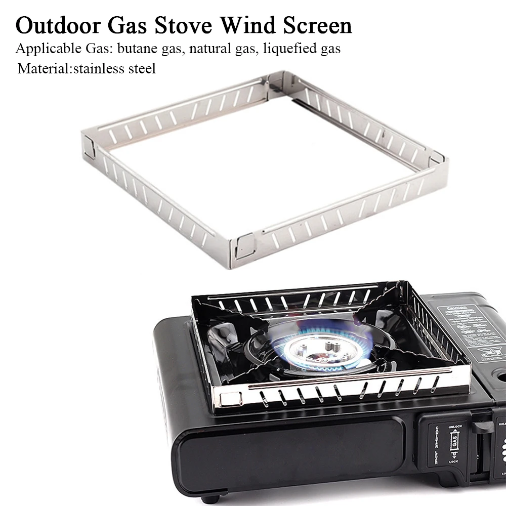 Camping Cooking Windshield - Kompor Gas Luar Ruangan Pelindung Angin