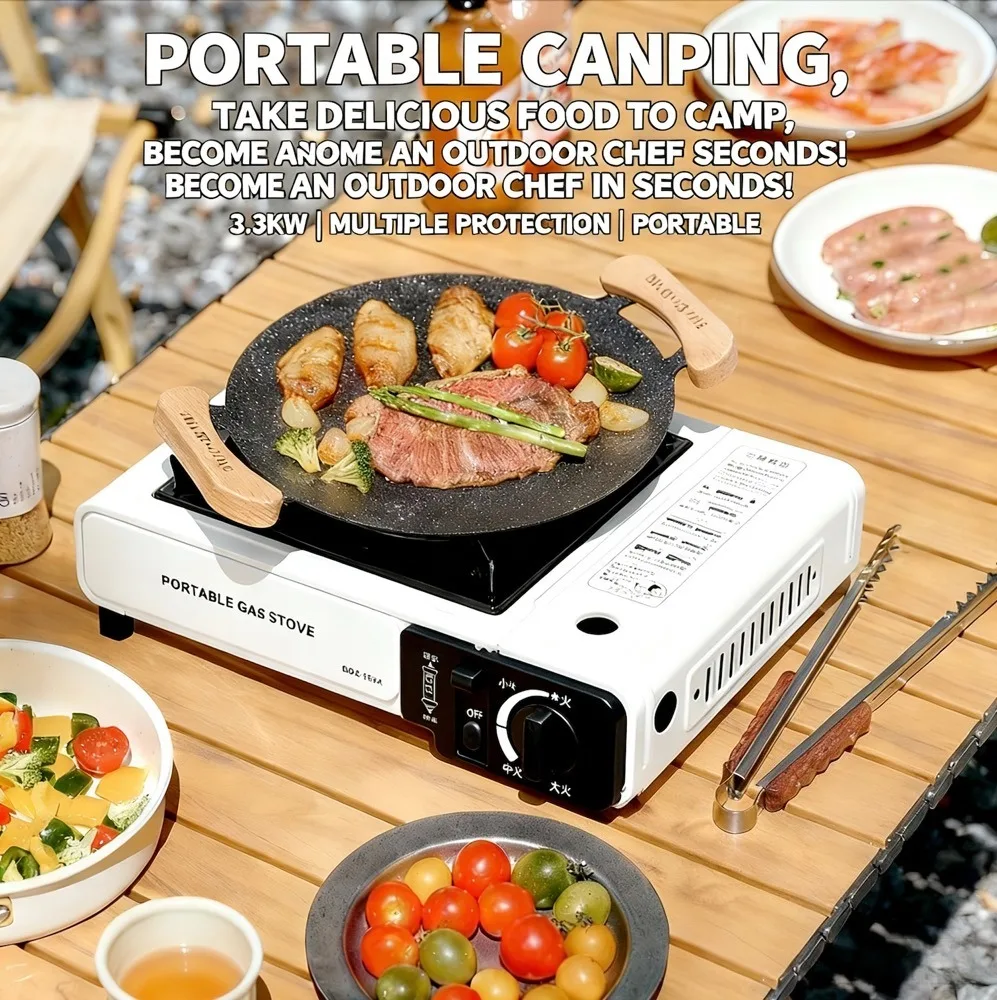Camping Cooking Windshield - Kompor Gas Portabel untuk Luar Ruangan,