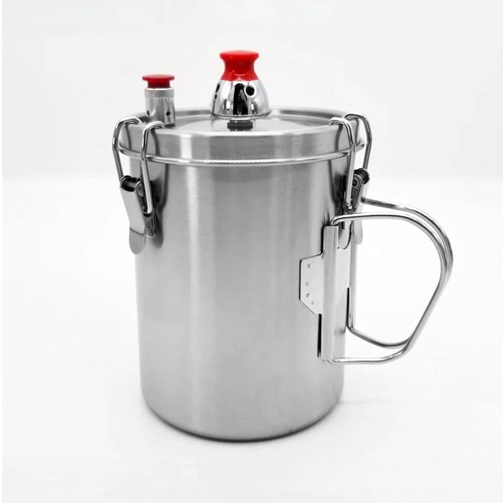 Camping Cooking Set Compact - Panci Tekanan Mini Ultra-ringan Bahan Stainless
