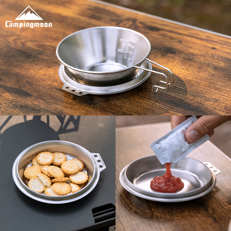 Camping Cooking Snow - CAMPINGMOON S-SD Wajan Penggorengan Stainless Steel
