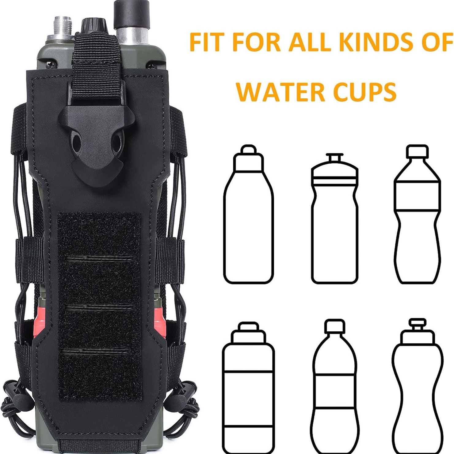 Camping Cooking Can - Kantong Botol Air Molle, Sarung Radio,