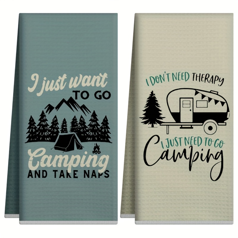 Camping Cooking Essentials - 2 Buah, Handuk Dapur Gaya Berkemah,