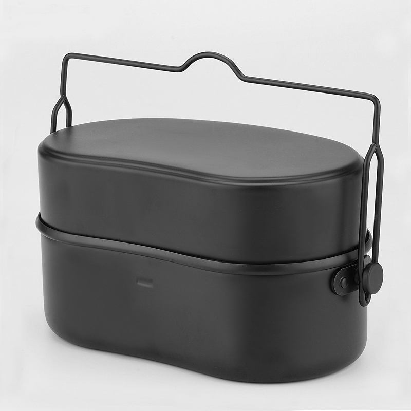 Camping Cooking Kit Box - Kotak Makan Siang Aluminium Peralatan Masak
