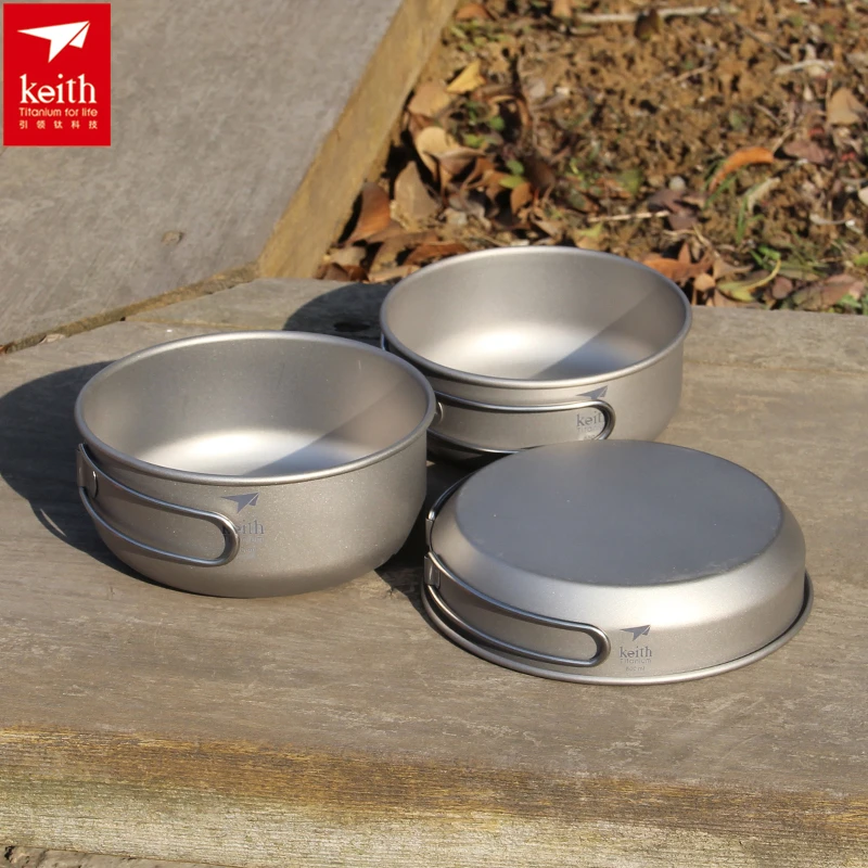 Camping Cooking Sets - Keith Set panci masak Titanium 3