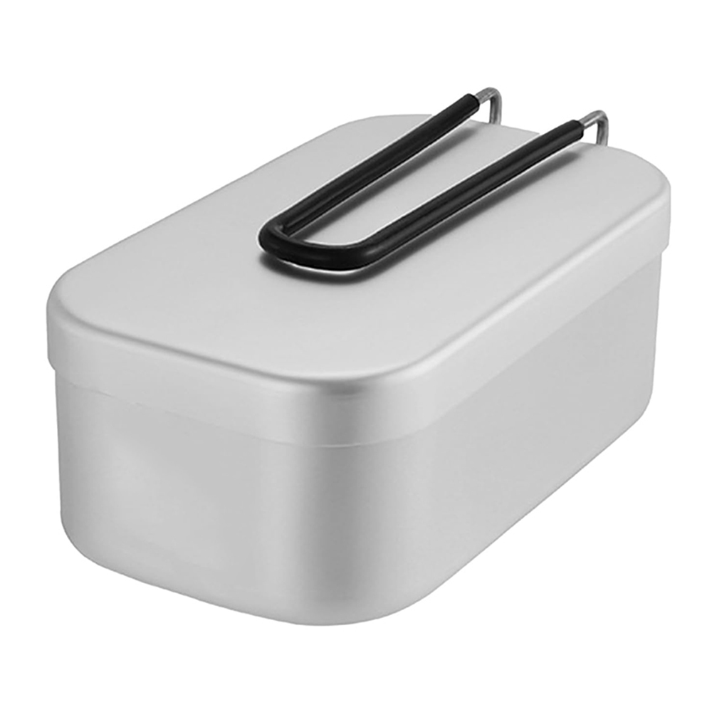 Camping Cooking Kits - Kotak makan siang aluminium 800ML, peralatan