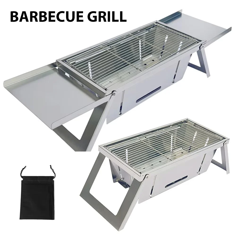Camping Cooking Set Compact - Pemanggang BBQ Portabel Baja Tahan Karat