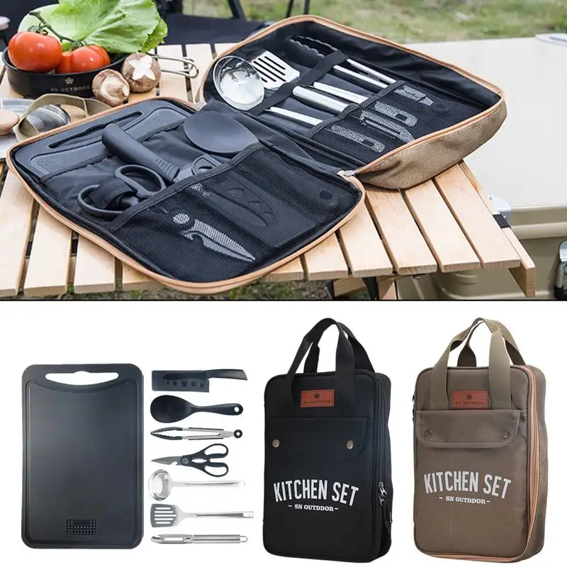 Camping Cooking Unit - 8pcs Set Peralatan Masak Camping Portabel