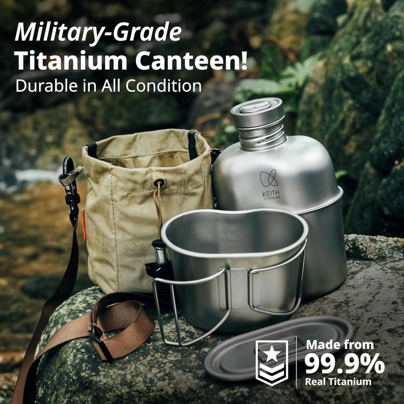 Camping Cooking Kits - Botol Titanium Keith untuk Camping Outdoor