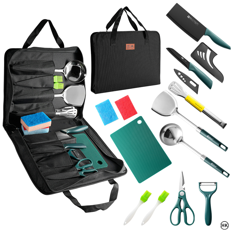 Camping Cooking Essentials - 13 Buah Set Memasak Berkemah, Perlengkapan