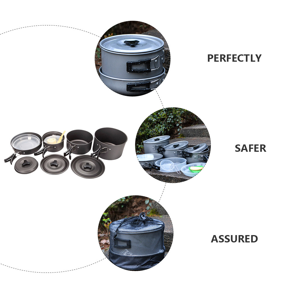 Camping Cooking Set Compact - 1Set Peralatan Masak Berkemah Kompak Peralatan