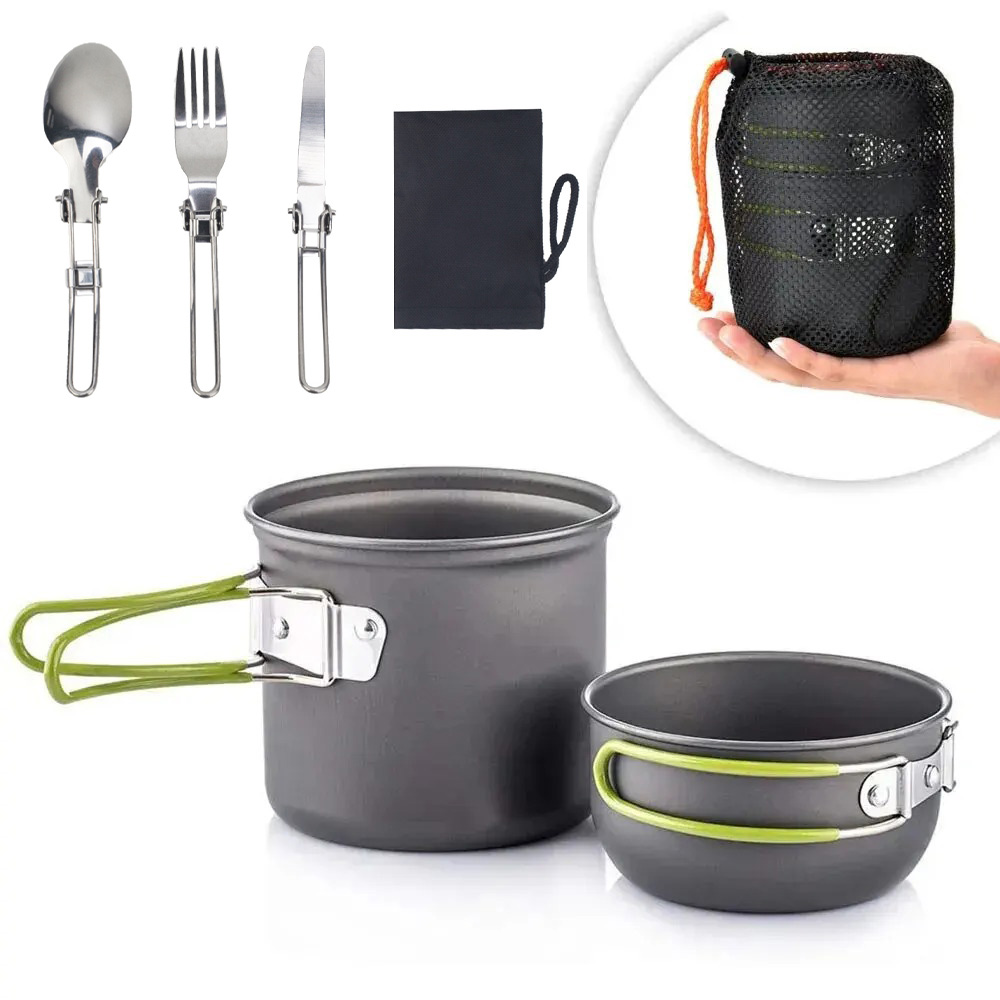Camping Cooking Mess Kit - Peralatan Masak Camping Set Panci Ultralight