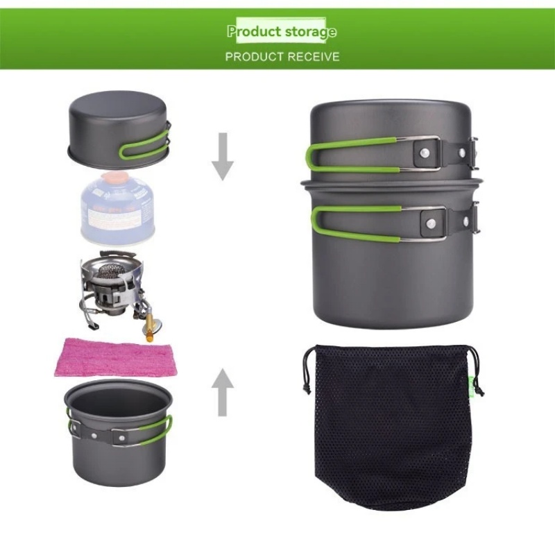 Camping Cooking Mess Kit - Peralatan Masak Camping BRS-T15A 2026, Set