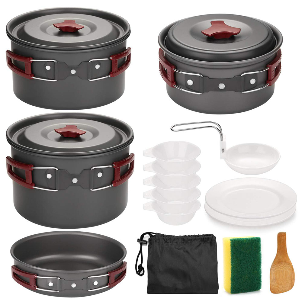 Camping Cooking Essentials - Kit peralatan masak Camping luar ruangan,