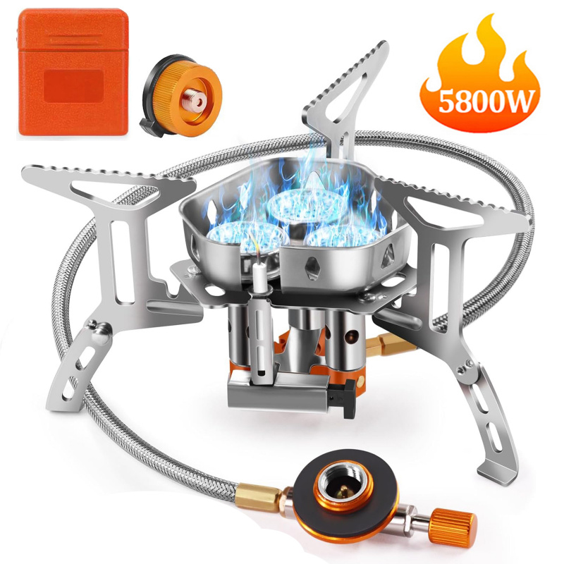 Camping Cooking Windshield - Kompor Gas Camping Daya Tinggi 5800W,