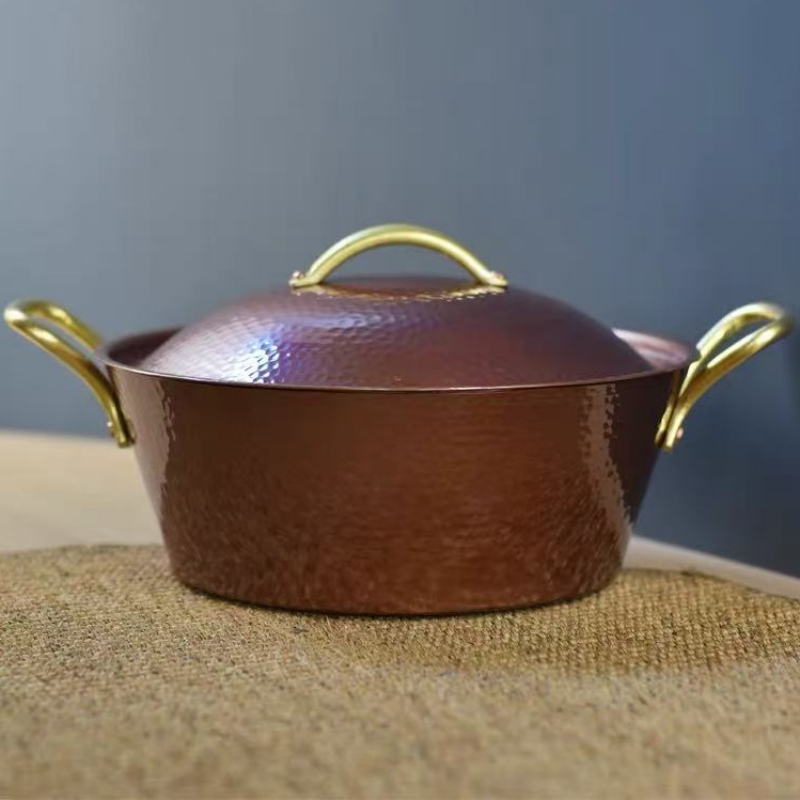 Camping Cooking Utensils - Panci Tembaga Vintage Buatan Tangan, Panci
