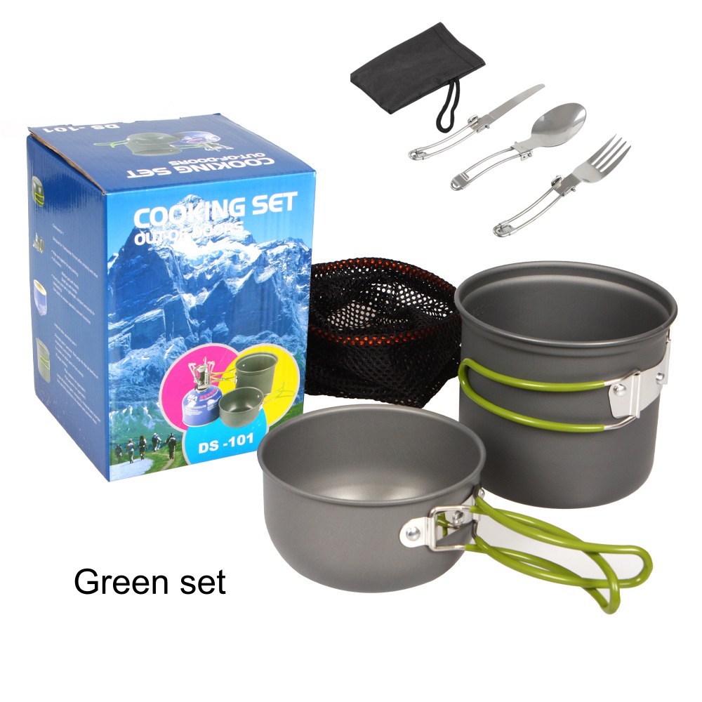 Camping Cooking Mess Kit - Peralatan Masak Camping Set Perlengkapan Panci