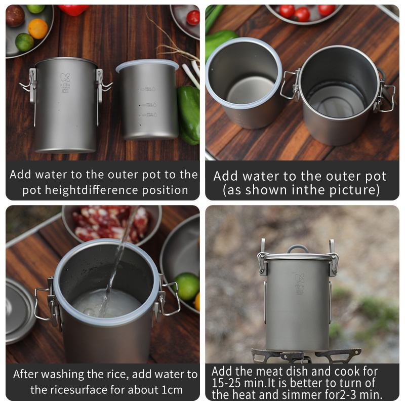 KEITH Panci Nasi Titanium Murn - Camping Cooking Tools ulasan dan harga