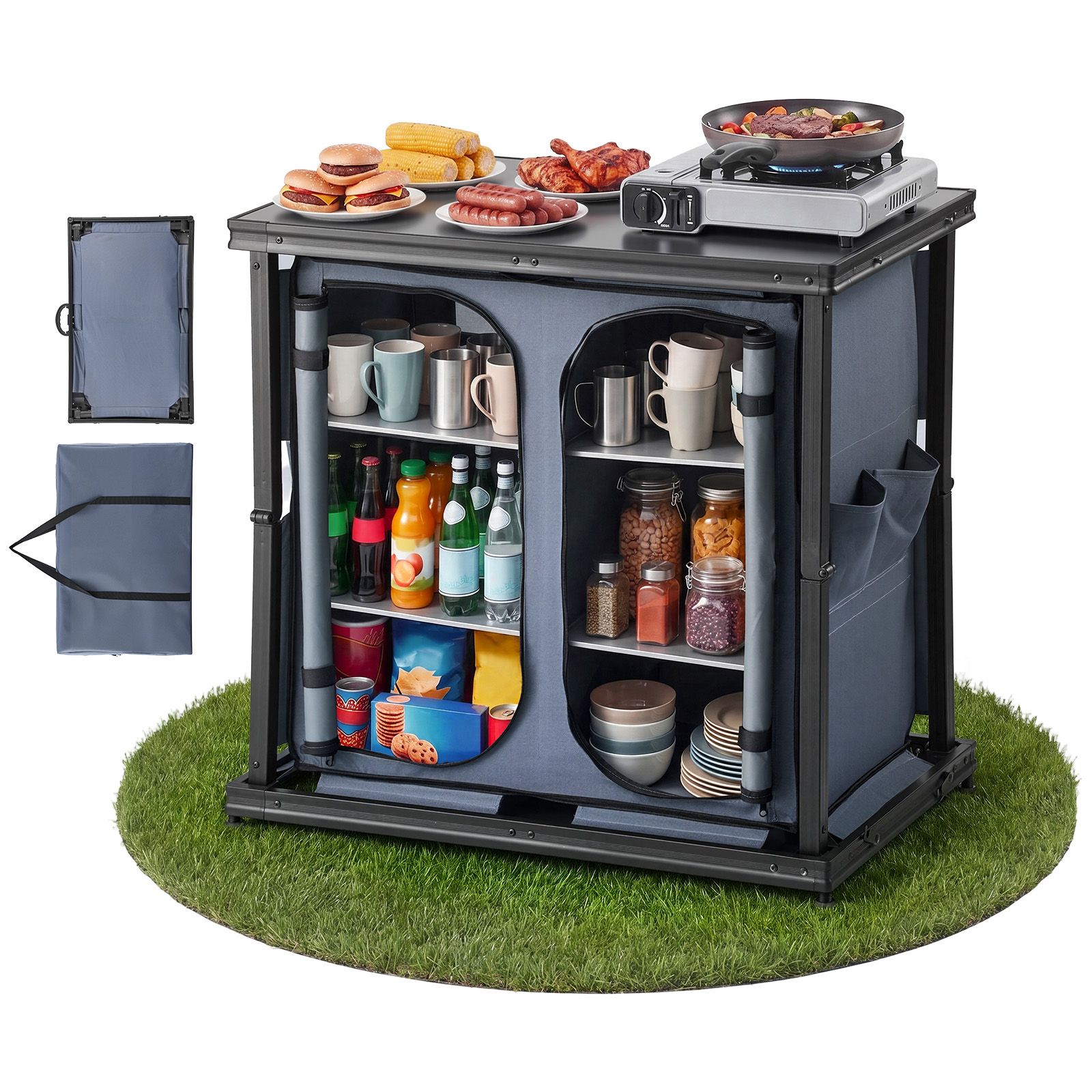 Lemari Penyimpanan Lipat untuk - Camping Cooking Set Compact ulasan dan harga