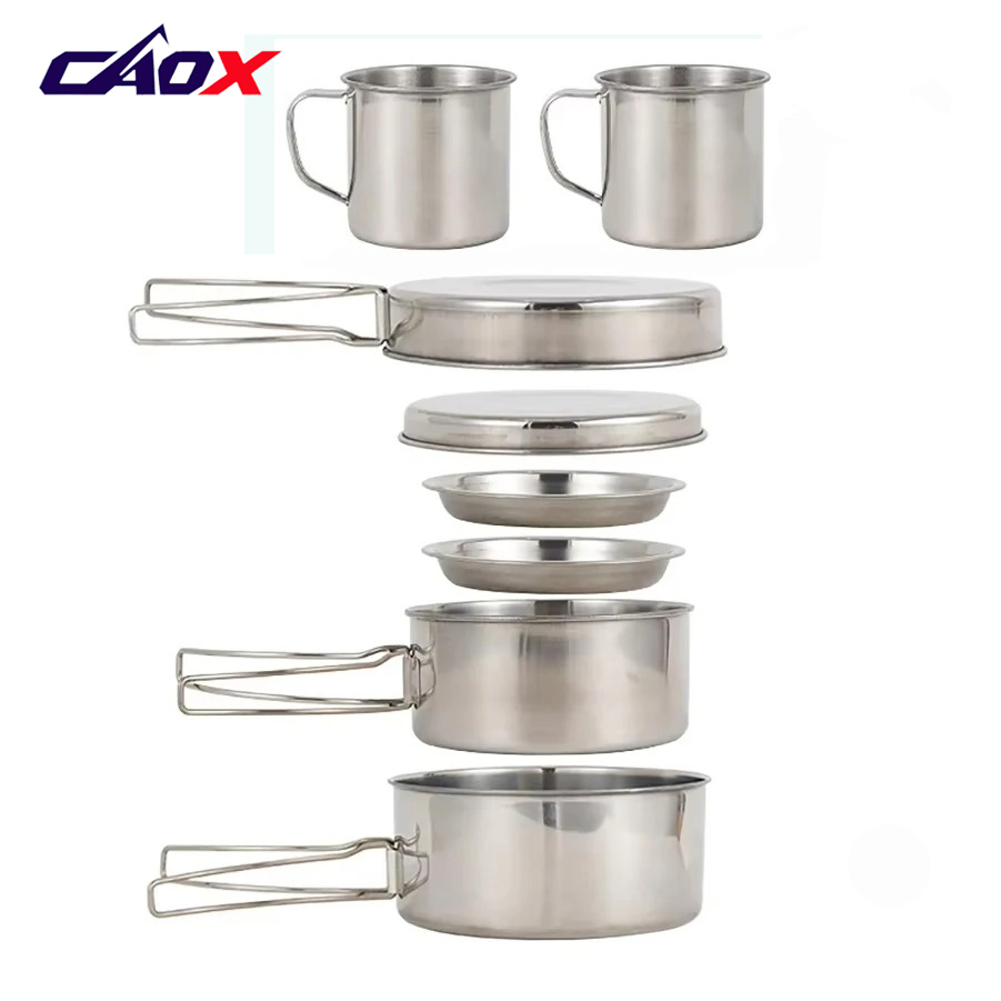 CAOX 8pcs/Set Peralatan Masak  - Camping Cooking Mess Kit ulasan dan harga
