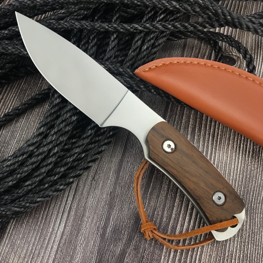 Pisau Lurus Gagang Kayu Ringan - Camping Cooking Knife With Sheath ulasan dan harga