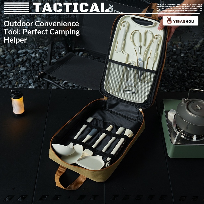 Set Peralatan Dapur Portabel 9 - Camping Cooking Equipment Bag ulasan dan harga
