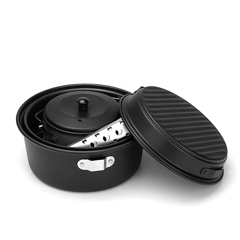 Peralatan Masak Camping Alumin - Camping Cooking Mess Kit ulasan dan harga