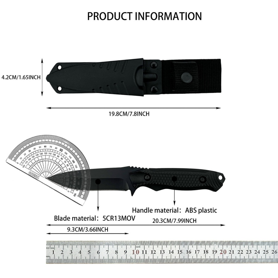 Pisau Darurat Luar Ruangan Ber - Camping Cooking Knife With Sheath ulasan dan harga