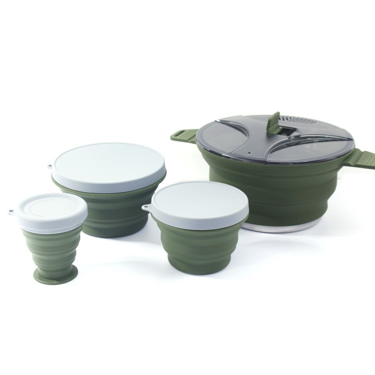 Set Panci Lipat Peralatan Masa - Camping Cooking Set Compact ulasan dan harga