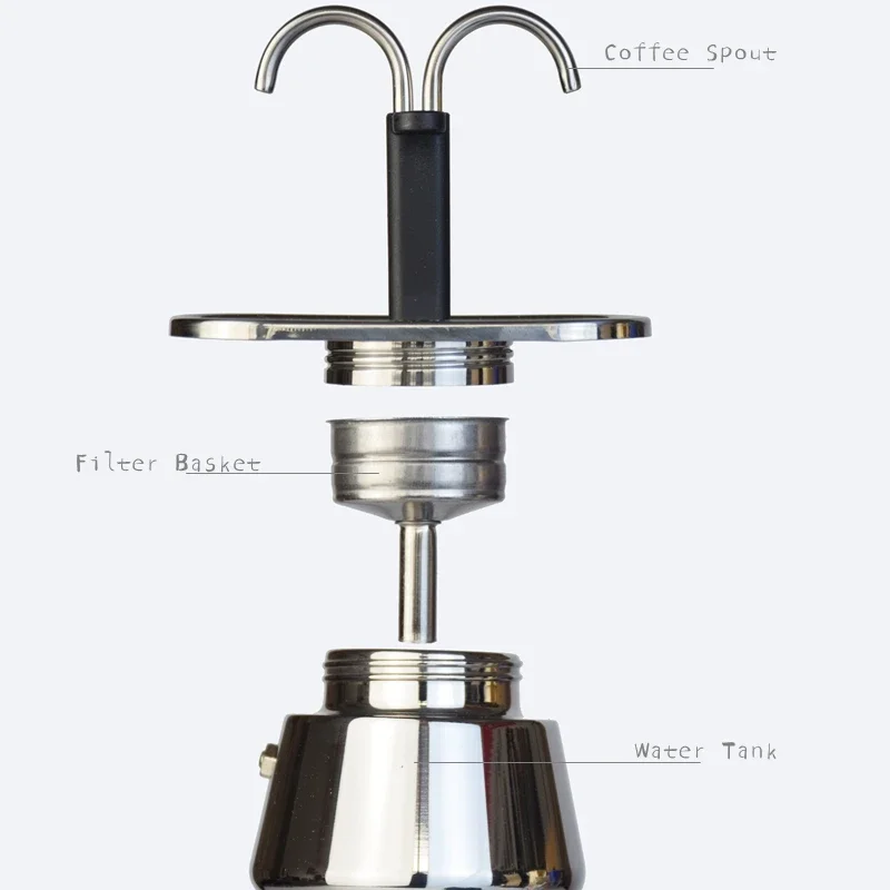 Mini Moka Pot tabung ganda 200 - Pocket Coffee Maker ulasan dan harga