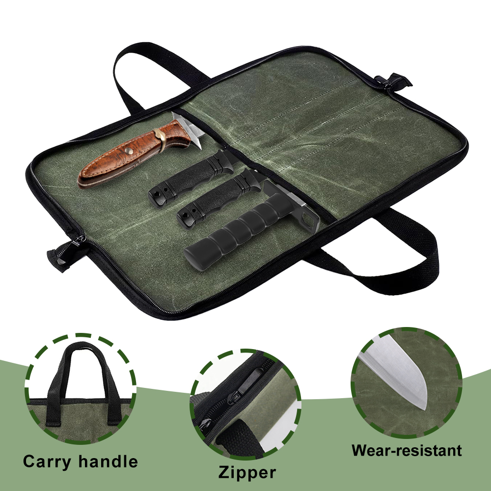 Tas Gulung Pisau Kanvas Berlap - Camping Cooking Utilities ulasan dan harga