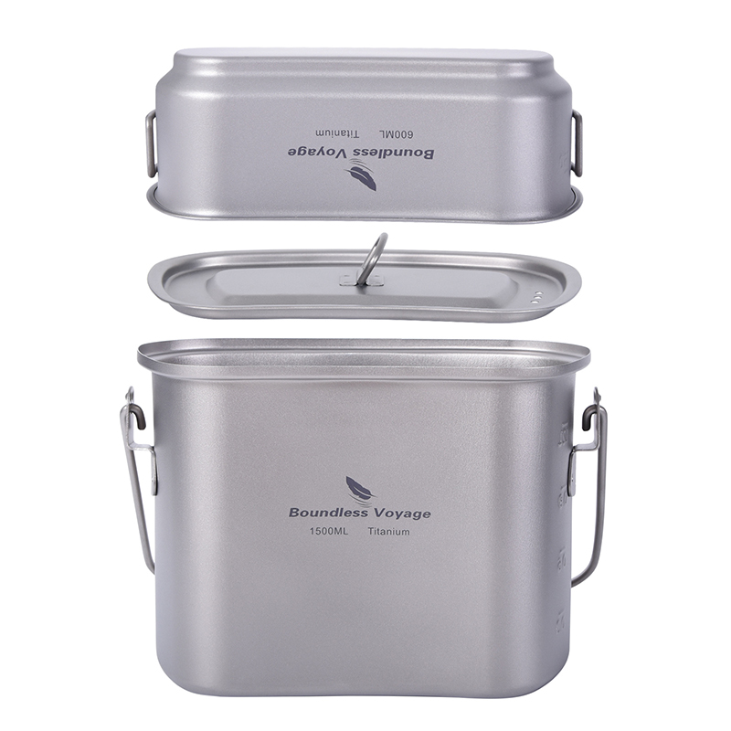 Kit Peralatan Masak Titanium,  - Camping Cooking Mess Kit ulasan dan harga