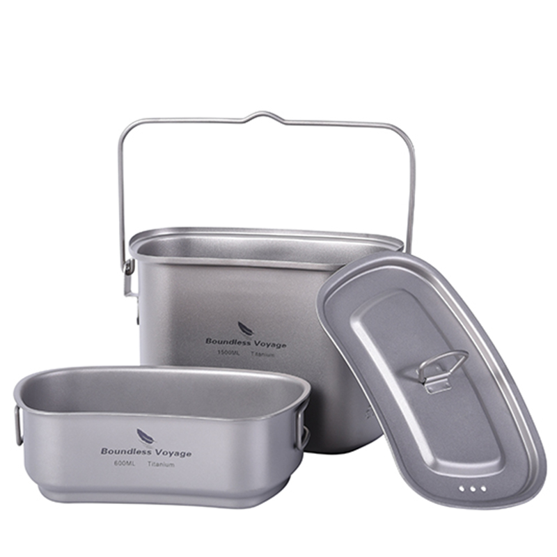 Kit Peralatan Masak Titanium,  - Camping Cooking Mess Kit ulasan dan harga