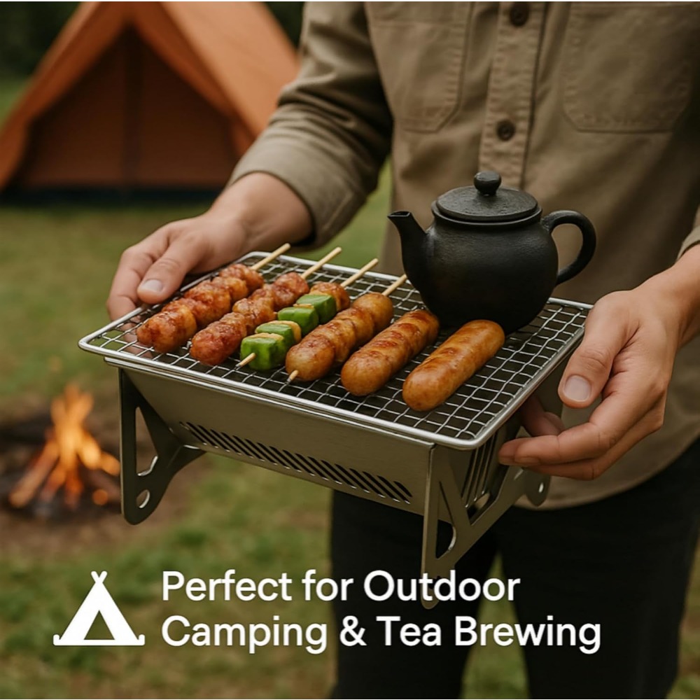 Panggangan BBQ Arang Portabel  - Camping Cooking Set Compact ulasan dan harga