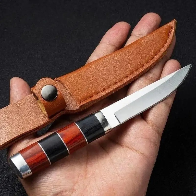 Pisau BBQ Premium Stainless St - Camping Cooking Knife With Sheath ulasan dan harga