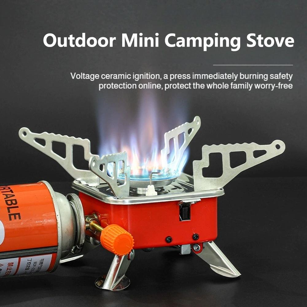 Kompor Gas Portabel Lipat Taha - Camping Cooking Windshield ulasan dan harga