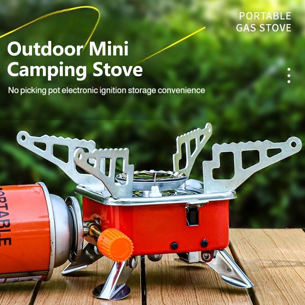 Kompor Gas Portabel Lipat Taha - Camping Cooking Windshield ulasan dan harga
