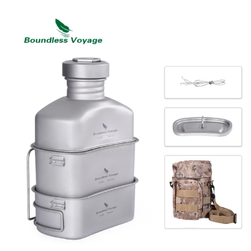 Boundless Voyage Titanium Cant - Camping Cooking Mess Kit ulasan dan harga