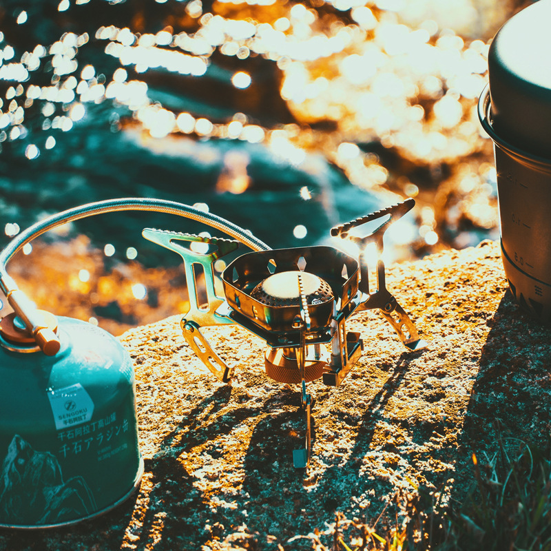Kompor gas portabel tahan angi - Camping Cooking Gas Canister ulasan dan harga