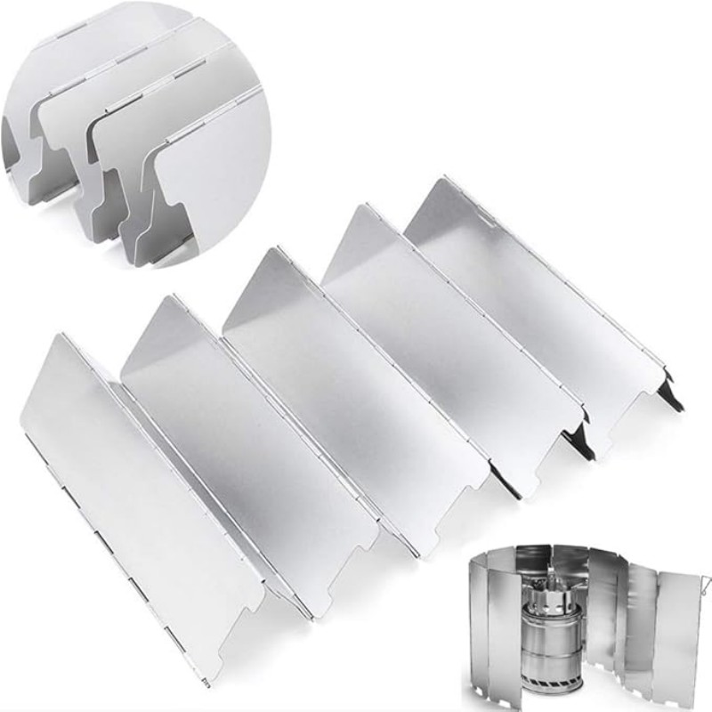 Pelindung Angin dari Paduan Al - Camping Cooking Windshield ulasan dan harga