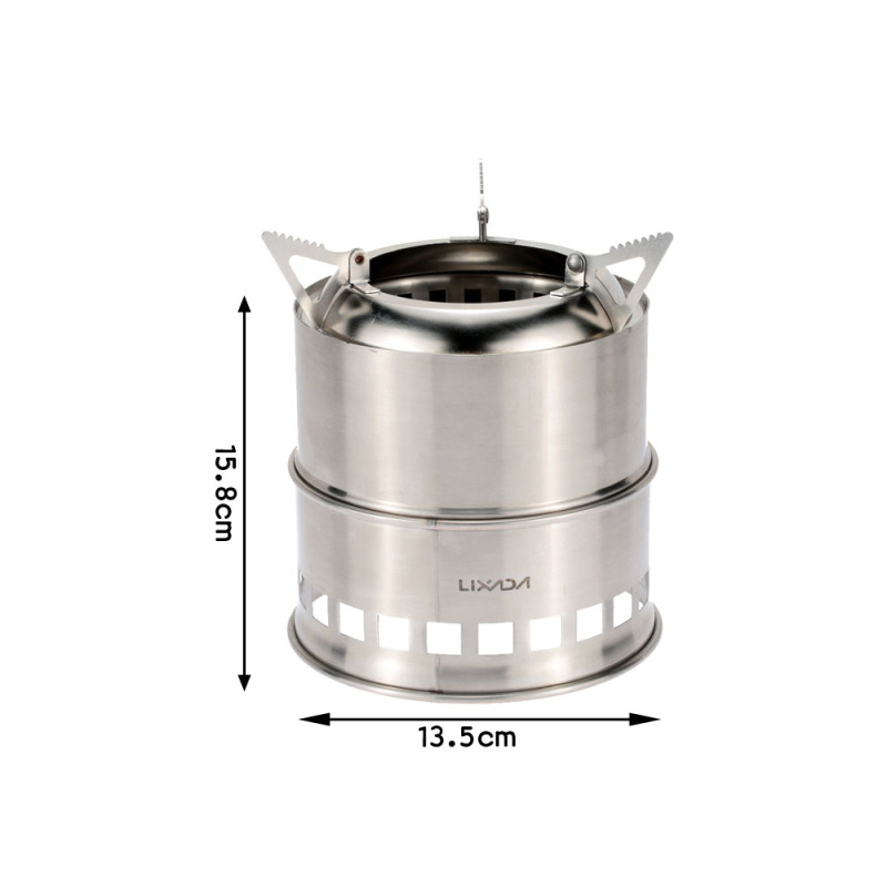 Lixada kompor kayu Stainless S - Camping Cooking Windshield ulasan dan harga