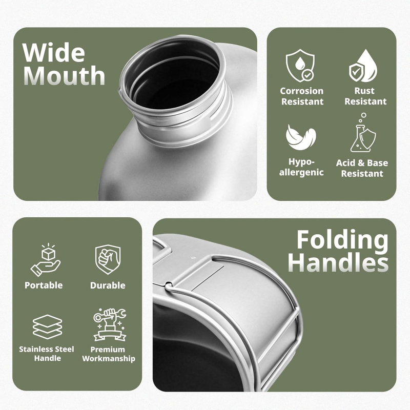Botol Titanium Keith untuk Cam - Camping Cooking Kits ulasan dan harga