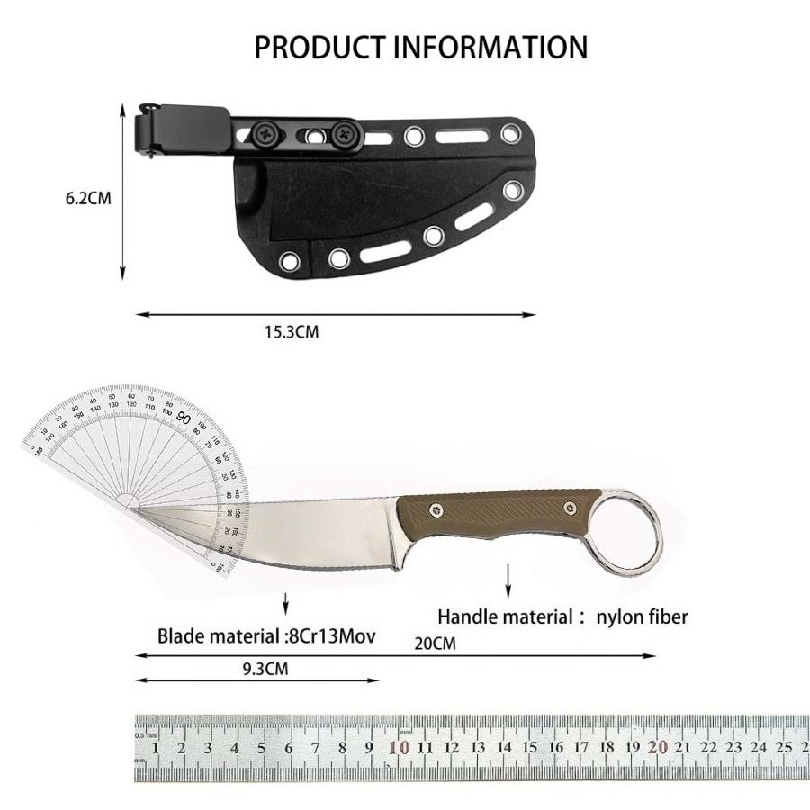 1 Buah Pisau Pemotong Memasak  - Camping Cooking Knife With Sheath ulasan dan harga