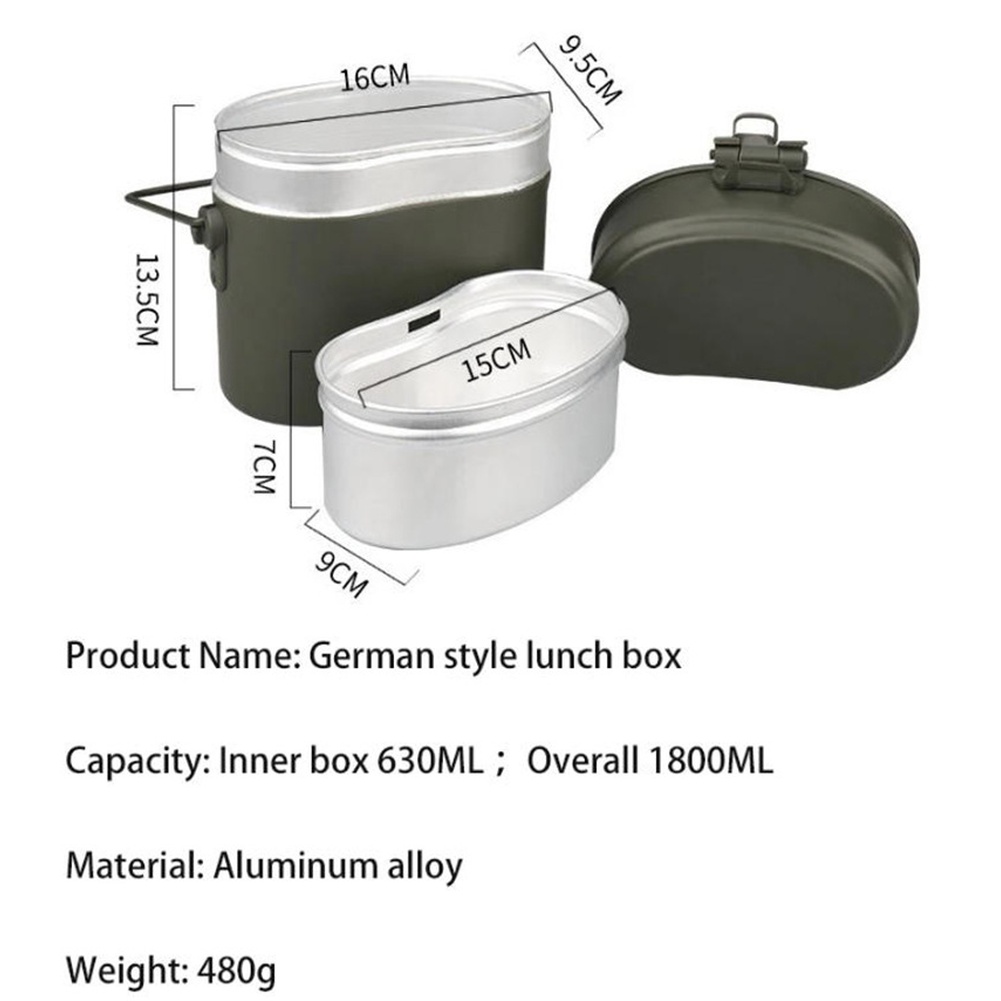 3 Pcs Set Kotak Makan Aluminiu - Camping Cooking Set Compact ulasan dan harga