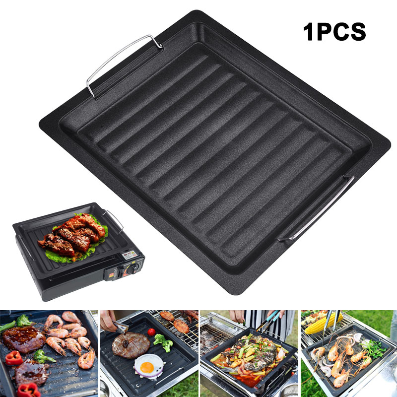 Panci Panggangan Persegi Tebal - Camping Cooking Sets ulasan dan harga