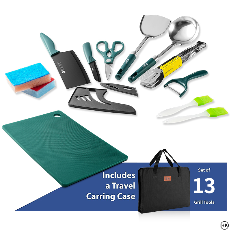 13 Buah Set Memasak Berkemah,  - Camping Cooking Essentials ulasan dan harga
