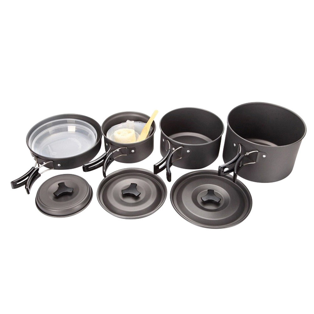 1Set Peralatan Masak Berkemah  - Camping Cooking Set Compact ulasan dan harga