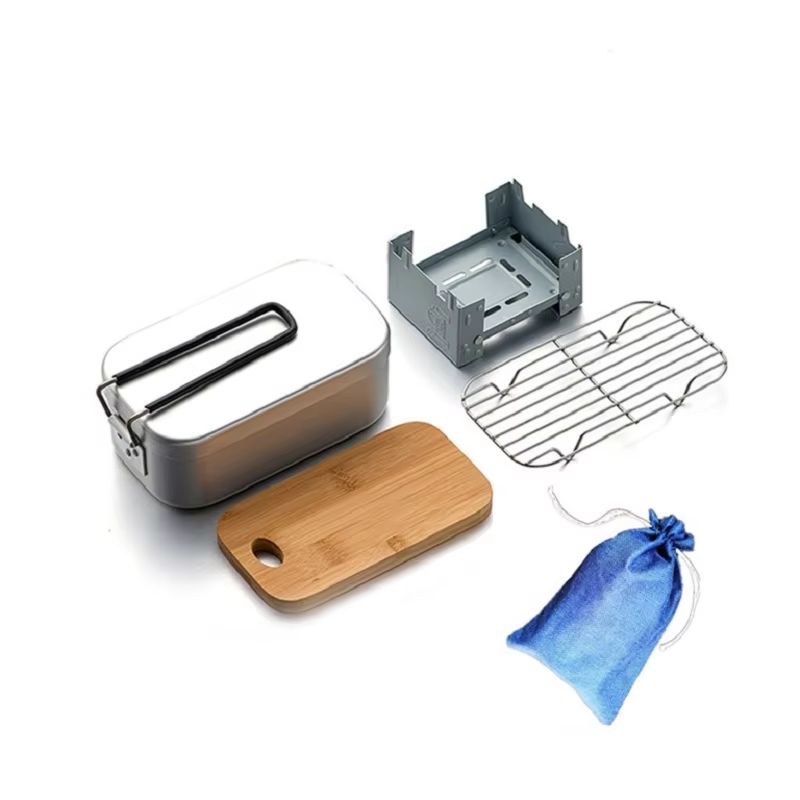 Kit Mess Aluminium Luar Ruanga - Camping Cooking Mess Kit ulasan dan harga