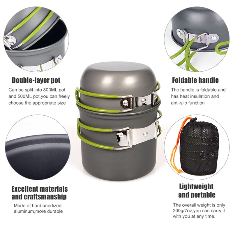 Peralatan Masak Camping Set Pa - Camping Cooking Mess Kit ulasan dan harga