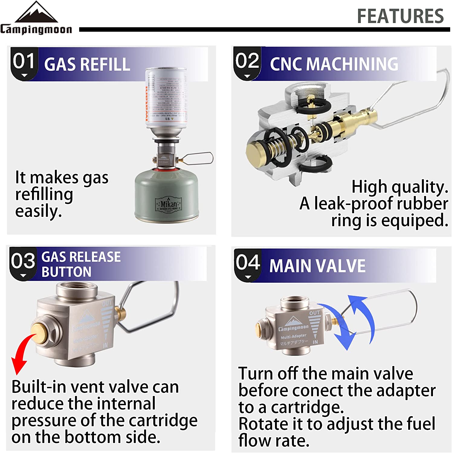 Adaptor kompor Gas, penghemat  - Camping Cooking Backpack ulasan dan harga