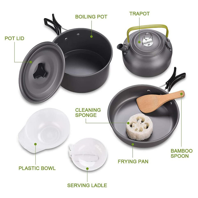 Kit Peralatan Masak Berkemah L - Camping Cooking Kit Box ulasan dan harga